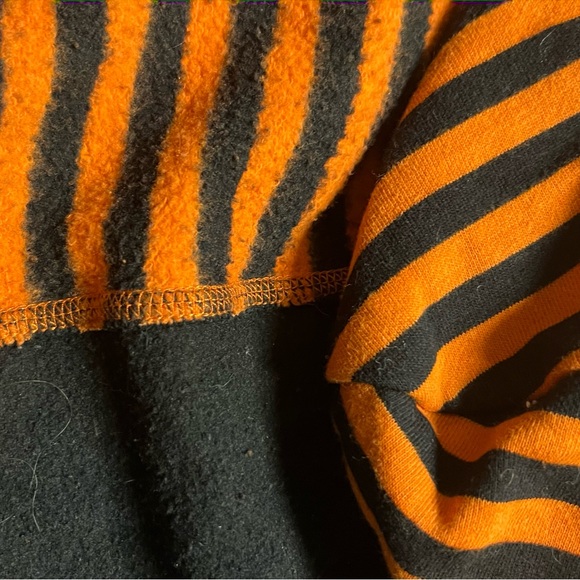 Skelanimals Diego Color Blocked Orange and Black Striped Hoodie - Picture 5 of 9